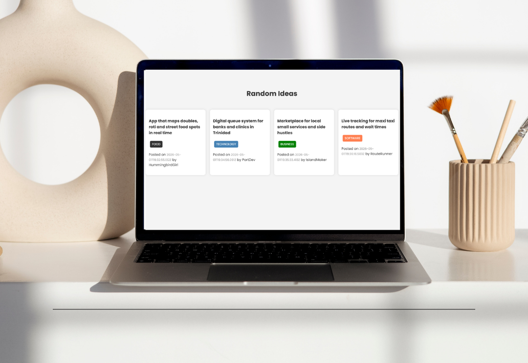 Random Ideas Web App - Web Development Trinidad & Tobago